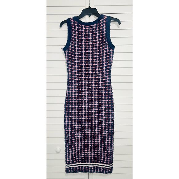 NWT Endless Rose Check Sleeveless Bouclé Sweater Dress Size XS - Picture 7 of 7